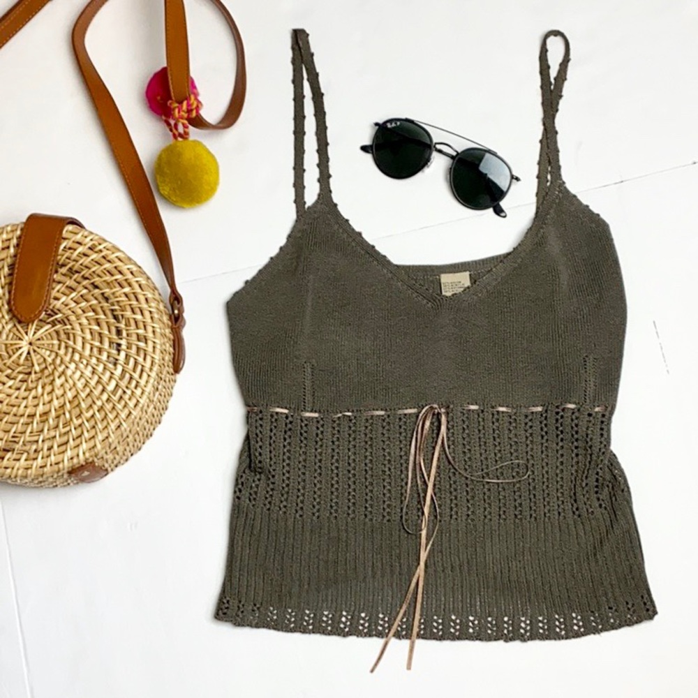 Green Tank Top with Adjustable Straps